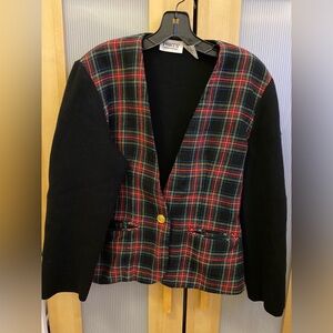 Ports International Vintage checkered sweater Size 12